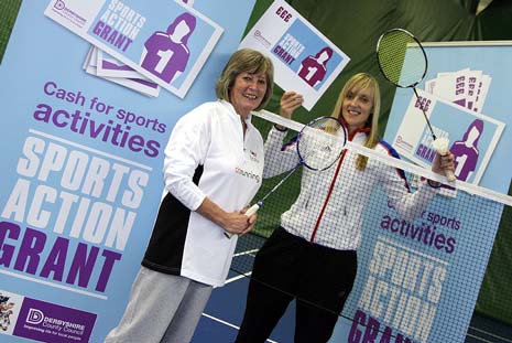 The fund, backed by Derbyshire Olympic badminton star Donna Kellogg MBE, (seen here with Cllr Carol Hart at last year's launch) has been distributed over 18 months through three timetabled rounds.