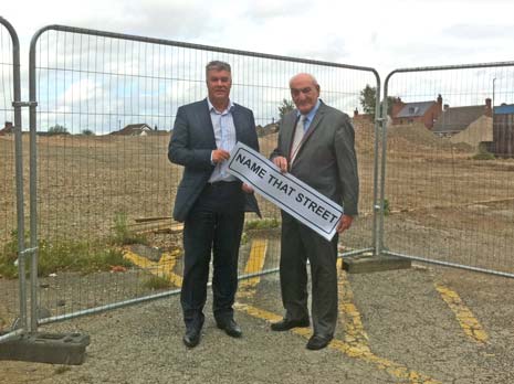 CFC CEO Chris Turner and Cllr John Burrows at the launch of the 'Name That Street' competition