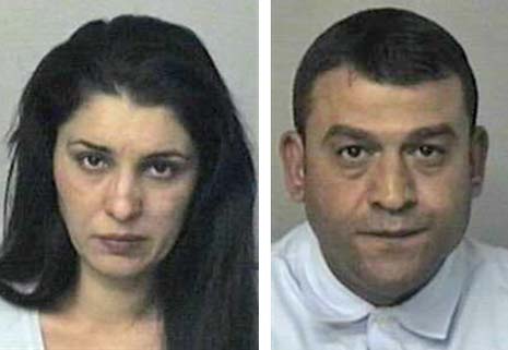 Anghel (left) and Raducan were jailed for 2 years and 8 months each, after thefts in supermarket car parks across the country