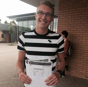 Netherthorpe School's Head Boy for the 2013-14 Academic year Dan Colley gained an A* in Psychology and A's in both Maths and Geography.
