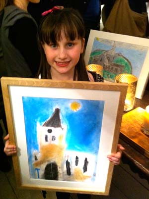Emily Mae Fane - winner of New Whittington Primary's inaugural 'Stanley Dyson Art Prize'