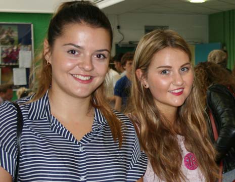 Tupton Hall Students Abbie Slavin (left) and Samm Day