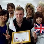 Michael Wild with eight Takasaki Learners who will be visiting Chesterfield College during September this year