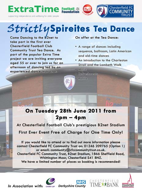 Chesterfield FC's Community Tryst programme introduces the 'Spireites Tea Dance'
