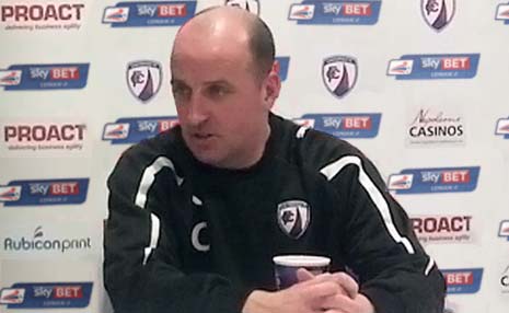 Paul Cook had stated over the weekend that the Spireites had been desperate to be top of the league for Christmas and, after an emphatic two-nil victory away at Exeter and results going Chesterfield's way, the Gaffer got his wish