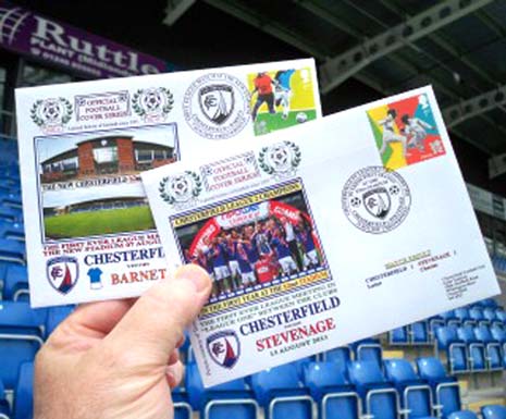 First day covers for the Spireites fans