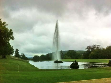 Chesterfield FC trained in the beautiful surroundings of Chatsworth's South Lawn with it's Fountain