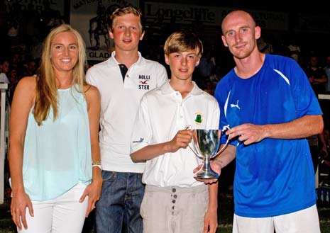 Former Chesterfield player Andy Kowalski's family presented the Banner Jones Cup to Drew Talbot