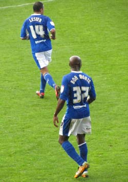 Jack Lester and Luis Boa Morte share the 'veterans' tag at Chesterfield FC