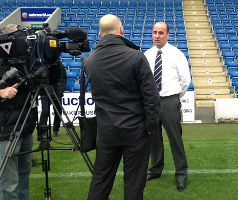Paul gives his first TV interviews as Manager of Chesterfield FC after yesterday's official press conference