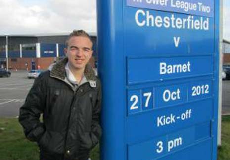 On Saturday 27th October 2012, I went to the PROACT Stadium to watch Chesterfield FC play Edgar Davids' Barnet in League 2.