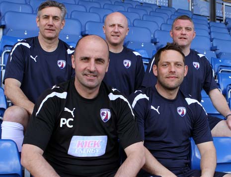 Manager Paul Cook and his new Backrrom staff, joined today by Eric Nixon
