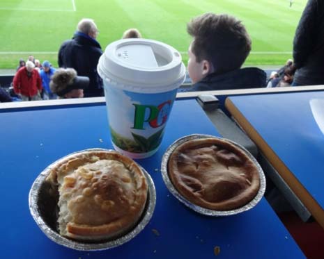 All of a sudden, it was ten to three, so after Paul Cook and Brian Laws signed my press pass, it was time to take my place in the press box, complete with chicken balti pie (highly recommended) and cup of tea.