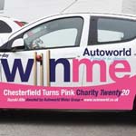 'Owzat For A Great Set Of Pink Wheels from Autoworld. Win a Pink Suzuki Alto for Charity!