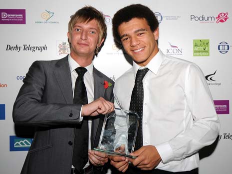 Mason Bennet receives his Junior Sportsman Of The Year Award