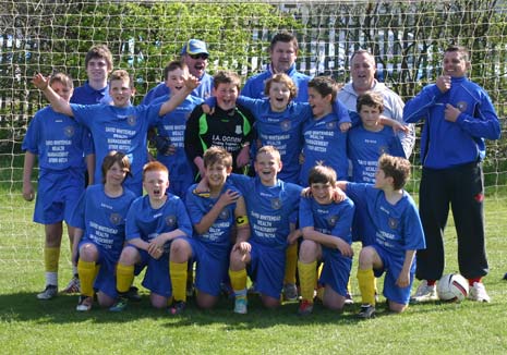 Somersall Rangers' U12's and coaches - Sheffield and District League Division F Champions 2011/2012