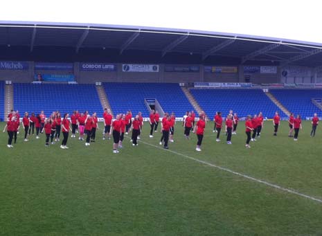 100 students from Brookfield School also took part in a synchronsied 'Big Dance School Pledge'