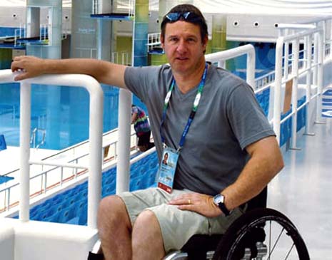 Martin Mansell is a Paralympian who won 9 medals as a swimmer in the 1984-88 games.