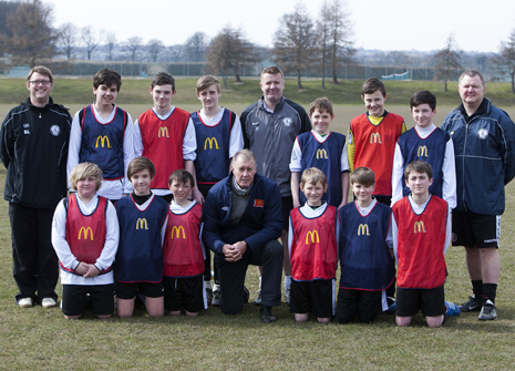 World Cup winner Sir Geoff Hurst spent the afternoon watching the club's under-13s play a match
