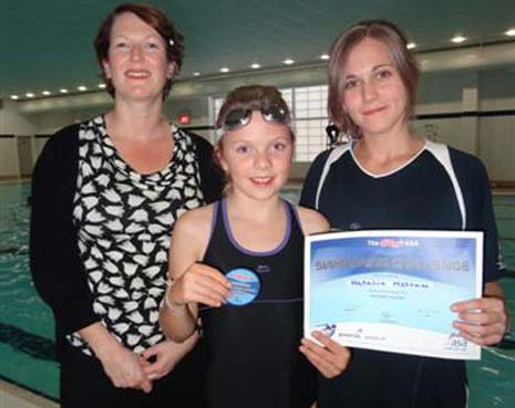 A swimming star in the making, 9-year old Natalia Mettam, has become the first person to complete her swimming Honours Award, at Staveley's Healthy Living Centre.
