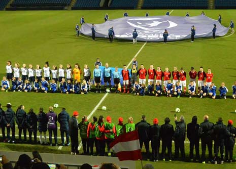 It was a case of girl power on Friday night as Chesterfield's PROACT stadium hosted their first match of four as part of the UEFA European Women's U-17 Championship.