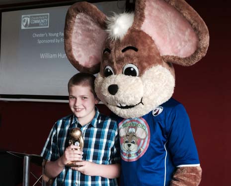 Chester's Young Fan of the Year sponsored by Frederick's Ice Cream Winner - William Huntley