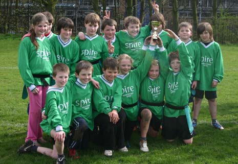Winners Holymoorside School with the trophy