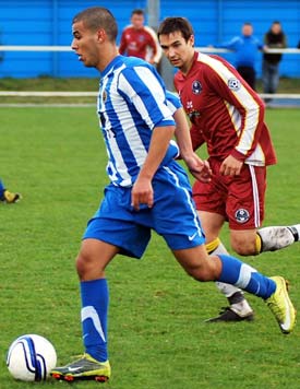 Aymen Tahar scored a peach of a goal in a 2-0 victory over Barton Town in the NCEL cup