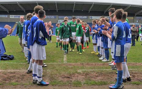 GWL are clapped off the pitch by Staveley's U13s (and guests)